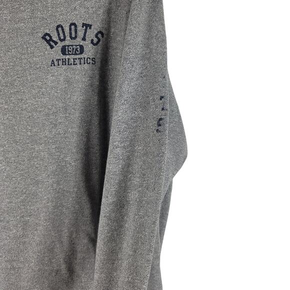 Roots Athletics Lightweight Long Sleeve Heathered Gray Men's Top L - Picture 2 of 5